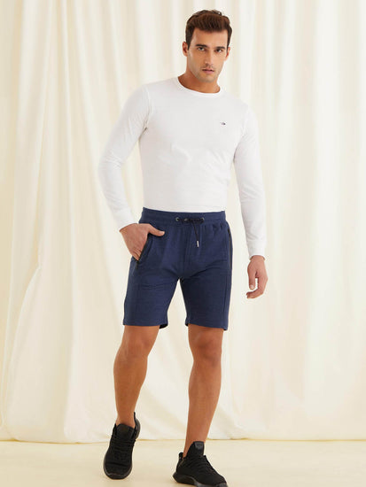 Navy Solid Shorts