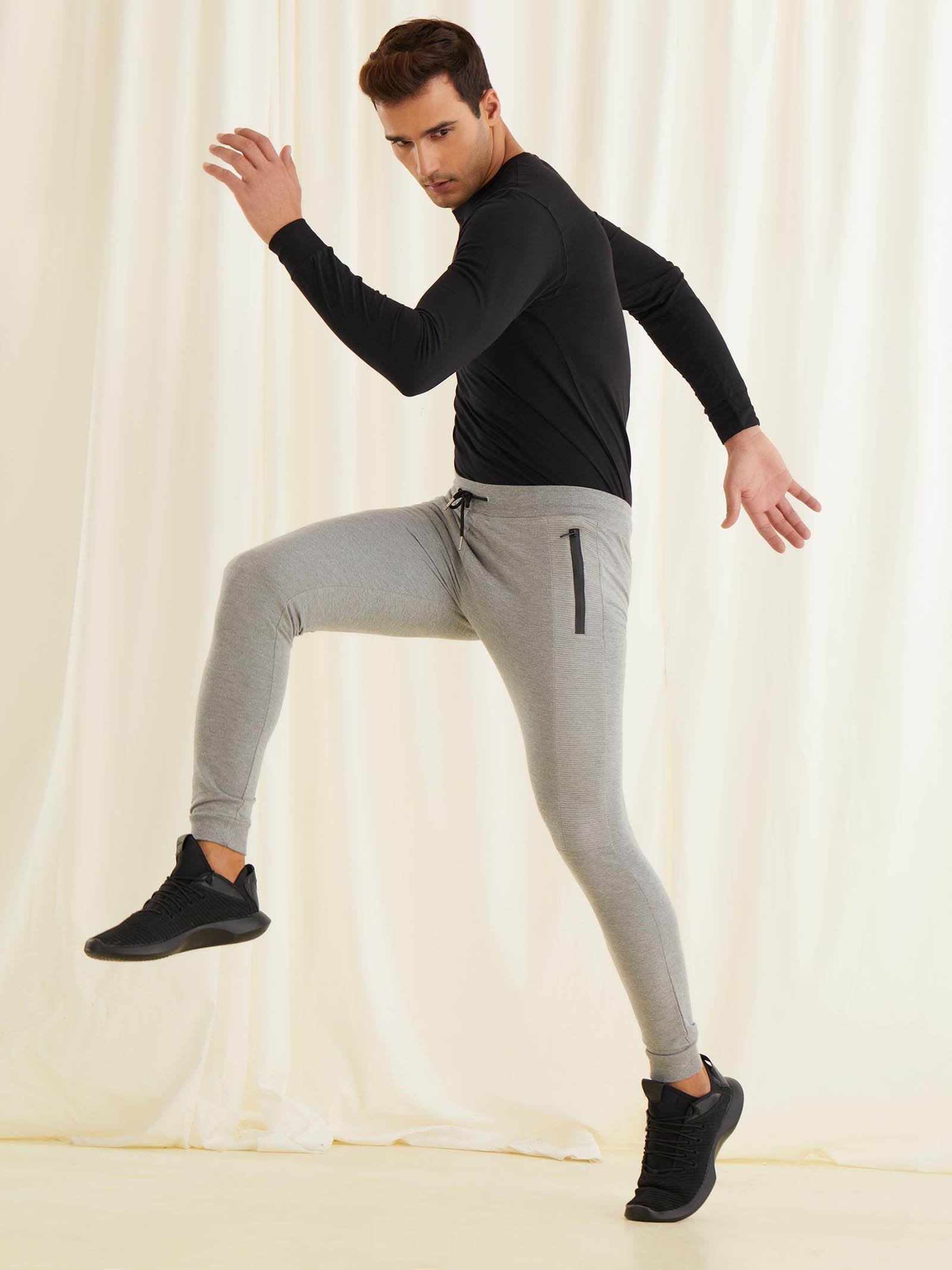 Grey Solid Joggers