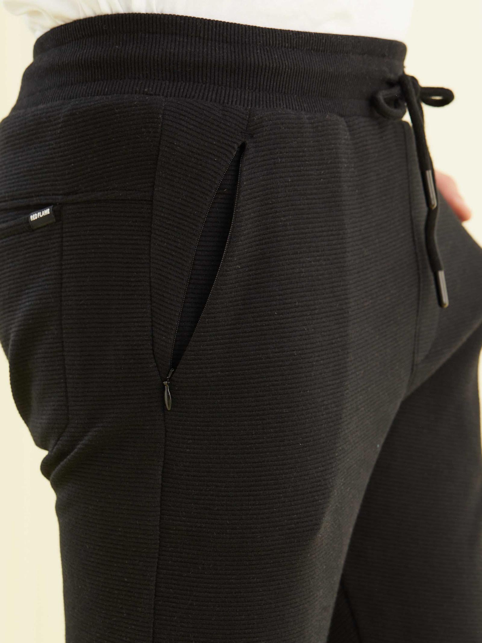 Black Jacquard Joggers