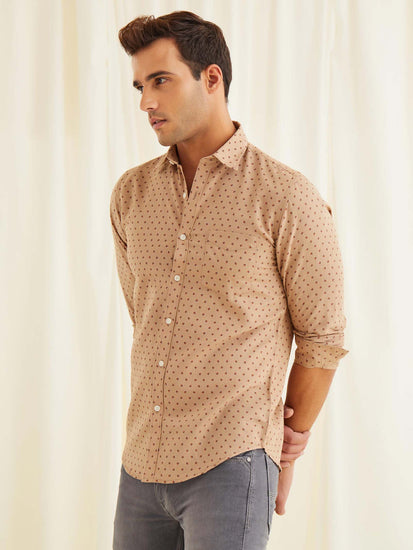 Khakhi Printed Shirt