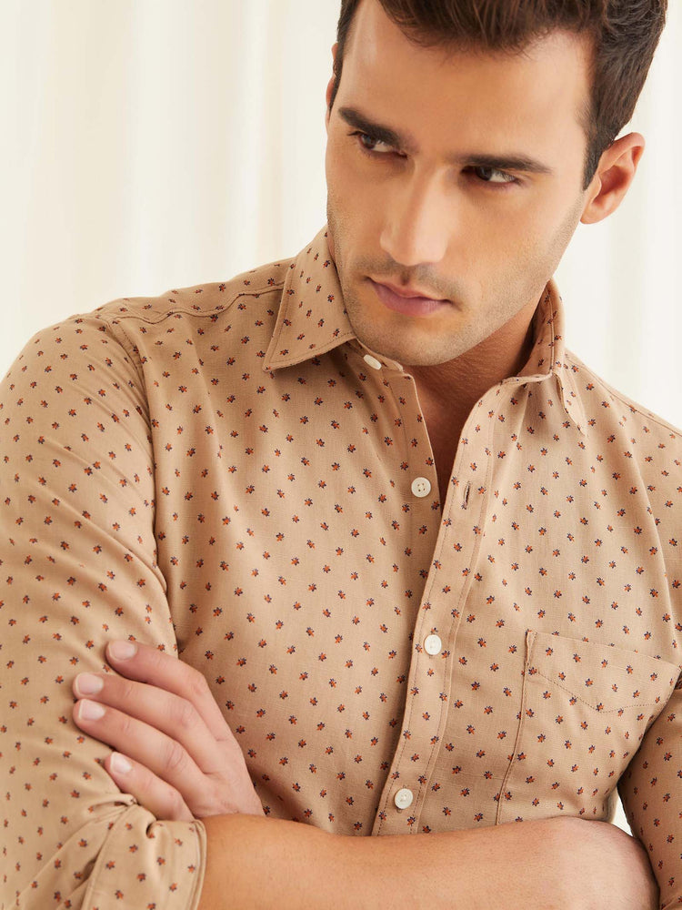 Khakhi Printed Shirt