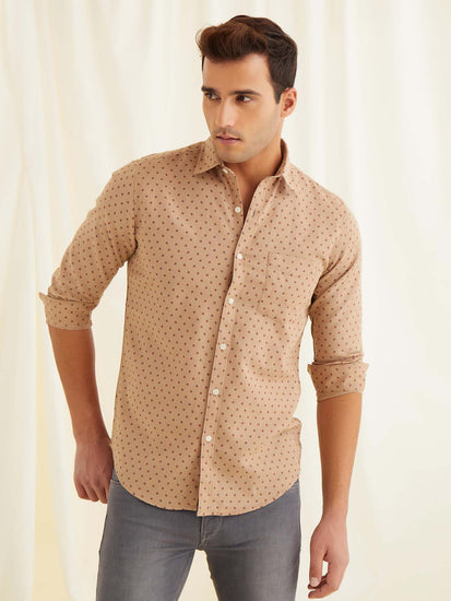 Khakhi Printed Shirt