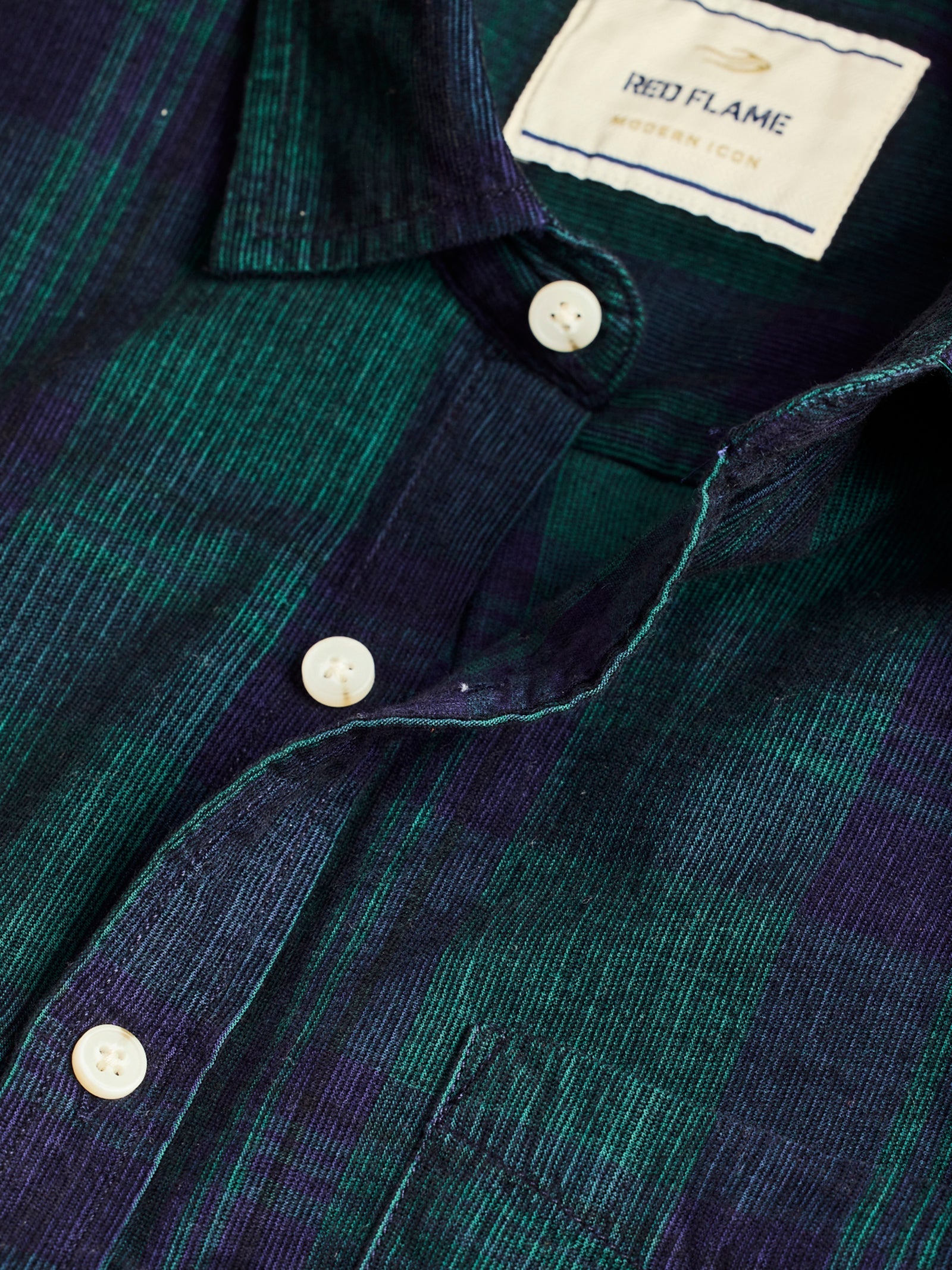 Green Checked Corduroy Shirt