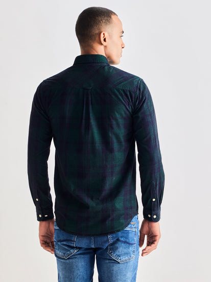 Green Checked Corduroy Shirt