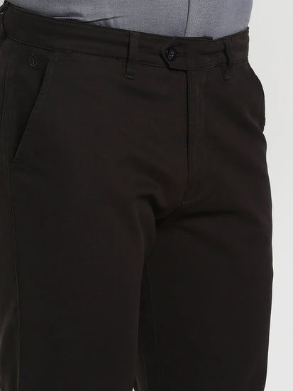 Grey Solid Stretch Trouser