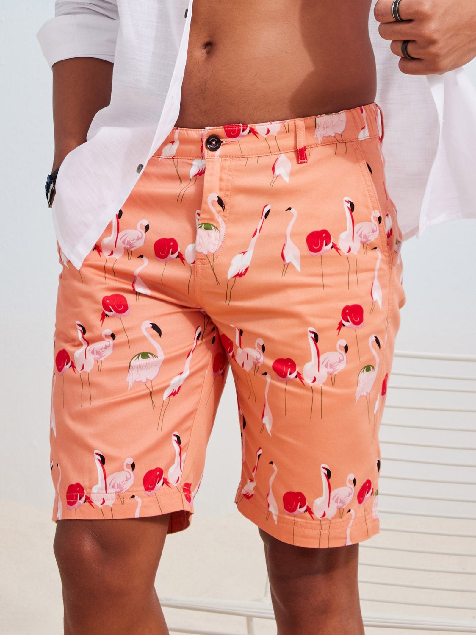 Pink Printed Shorts