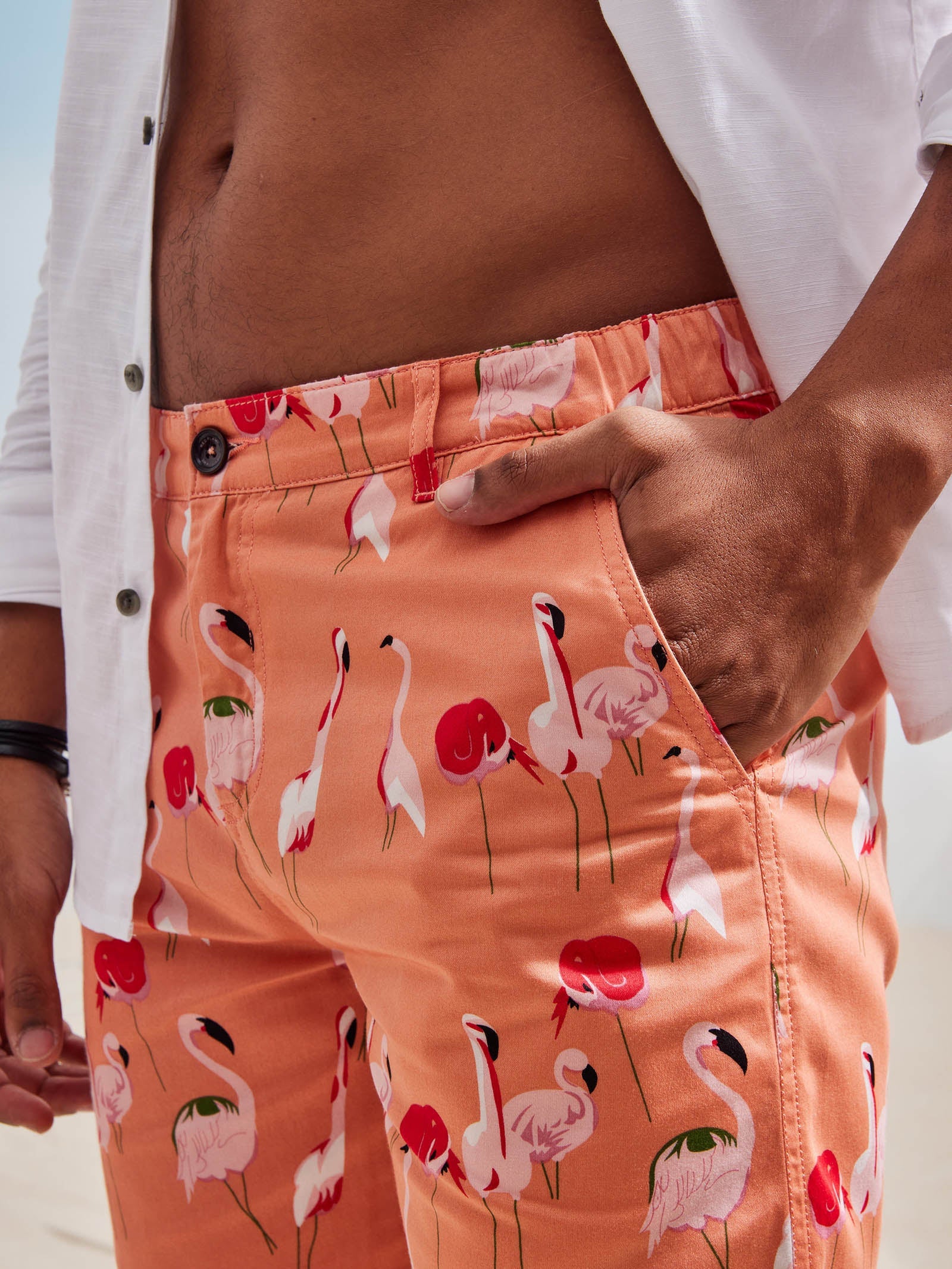 Pink Printed Shorts