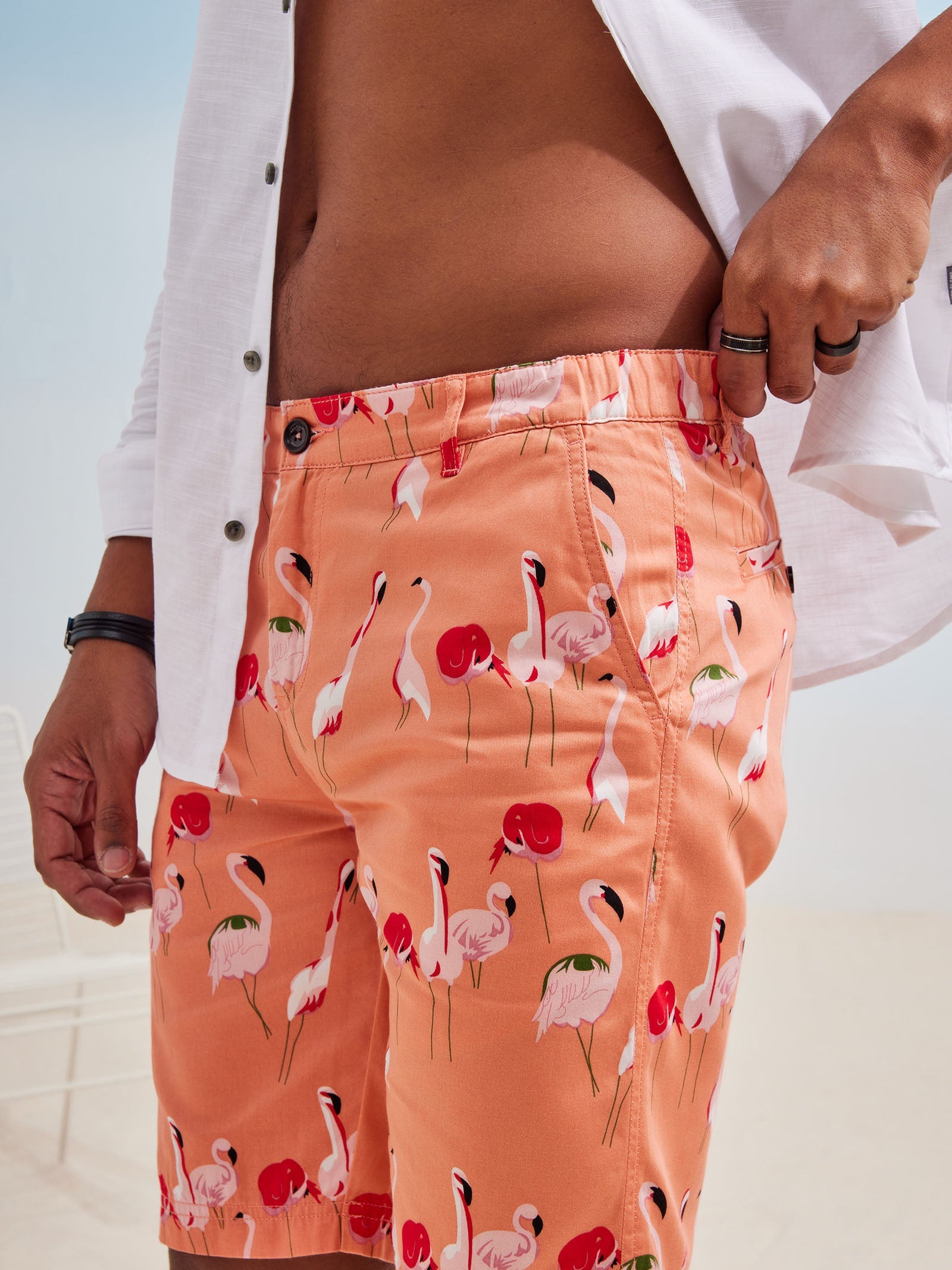 Pink Printed Shorts