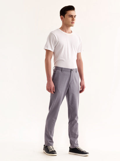 Grey Stretch Slim Fit Trouser