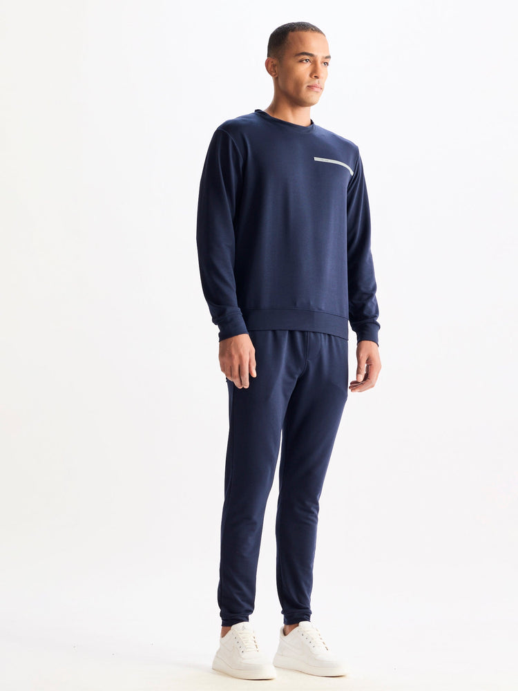 Navy Solid Stretch Co-Ords