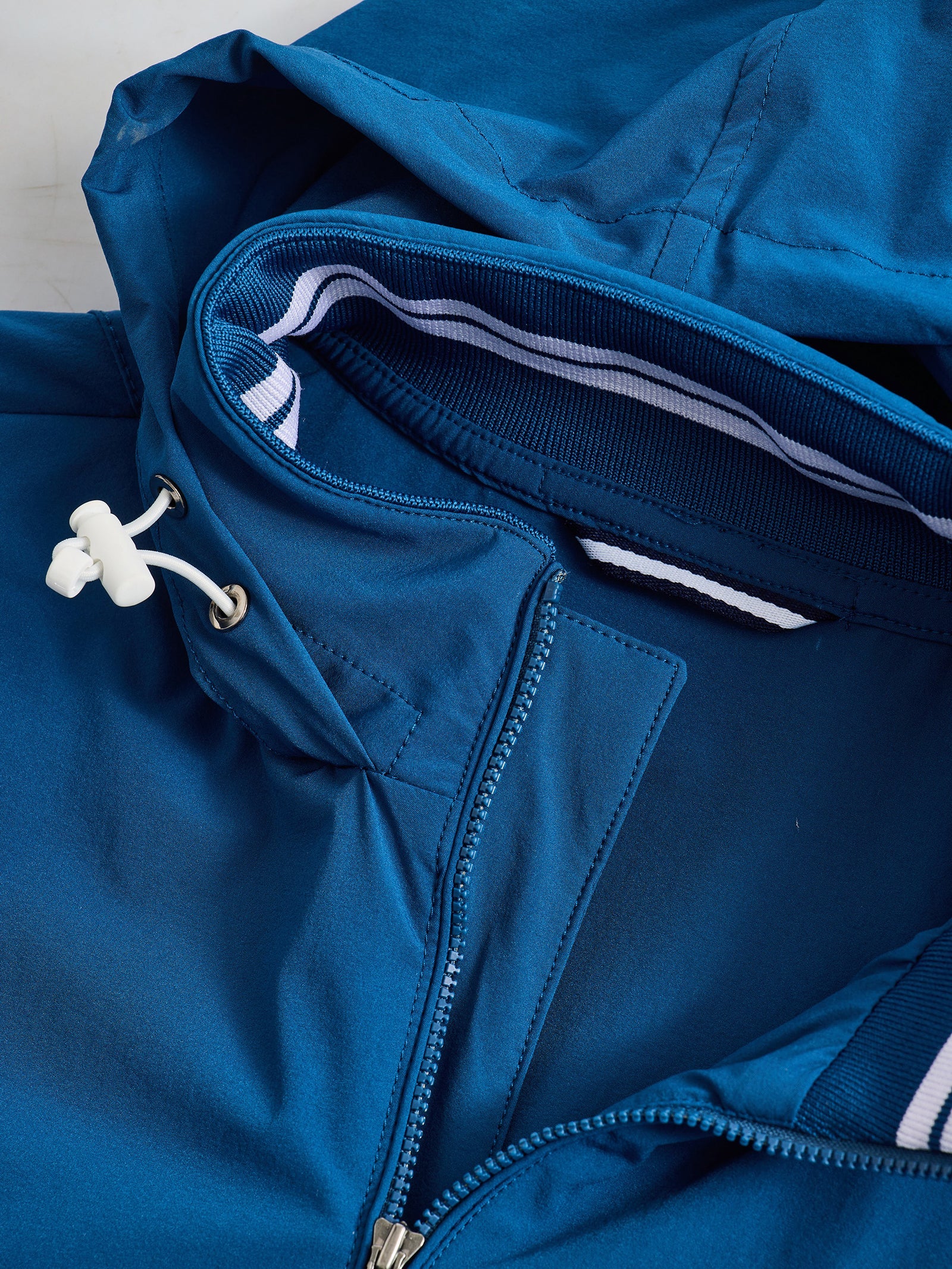 Blue 4-Way Stretch Hooded Jacket