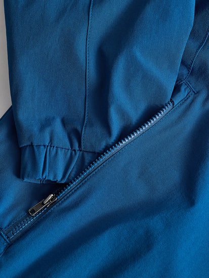 Blue 4-Way Stretch Hooded Jacket