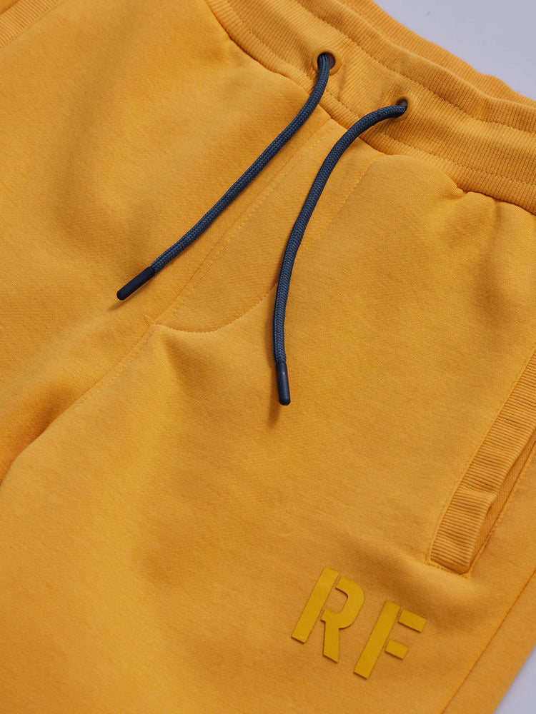 Yellow Fleece Solid Joggers