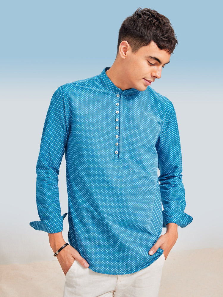 Blue Printed Kurta