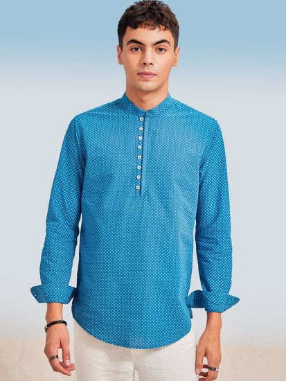 Blue Printed Kurta