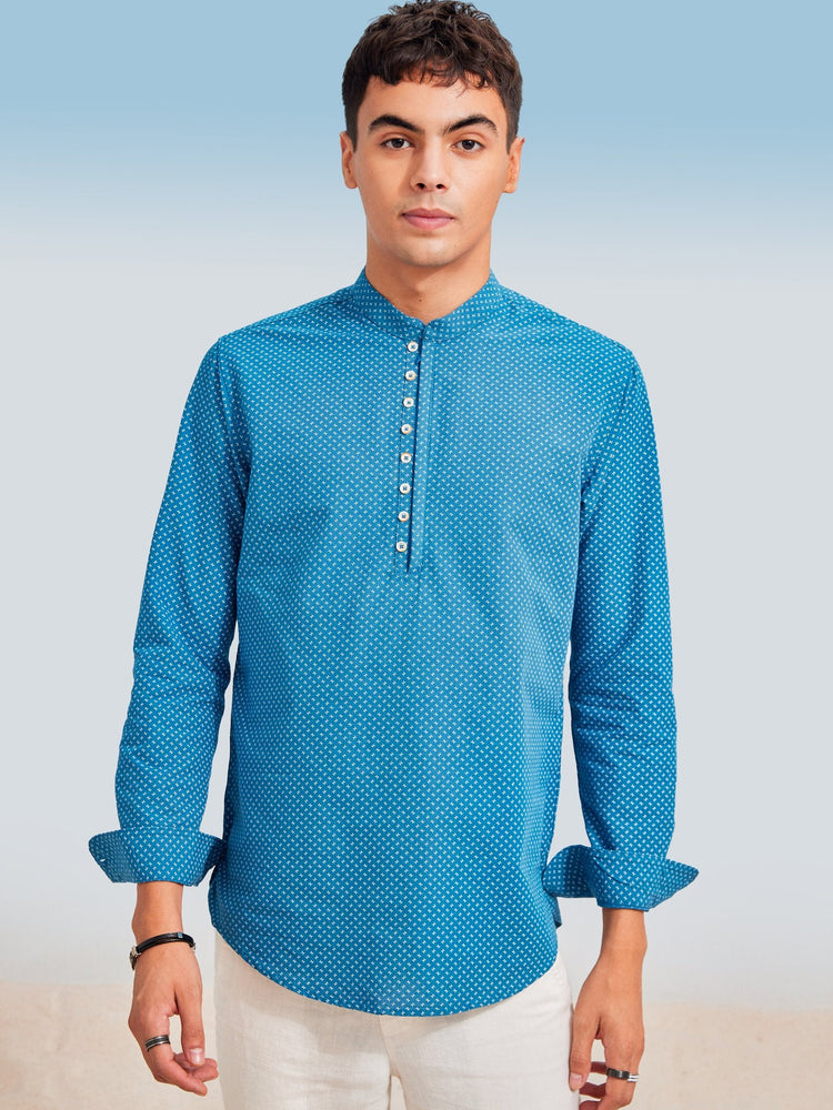 Blue Printed Kurta