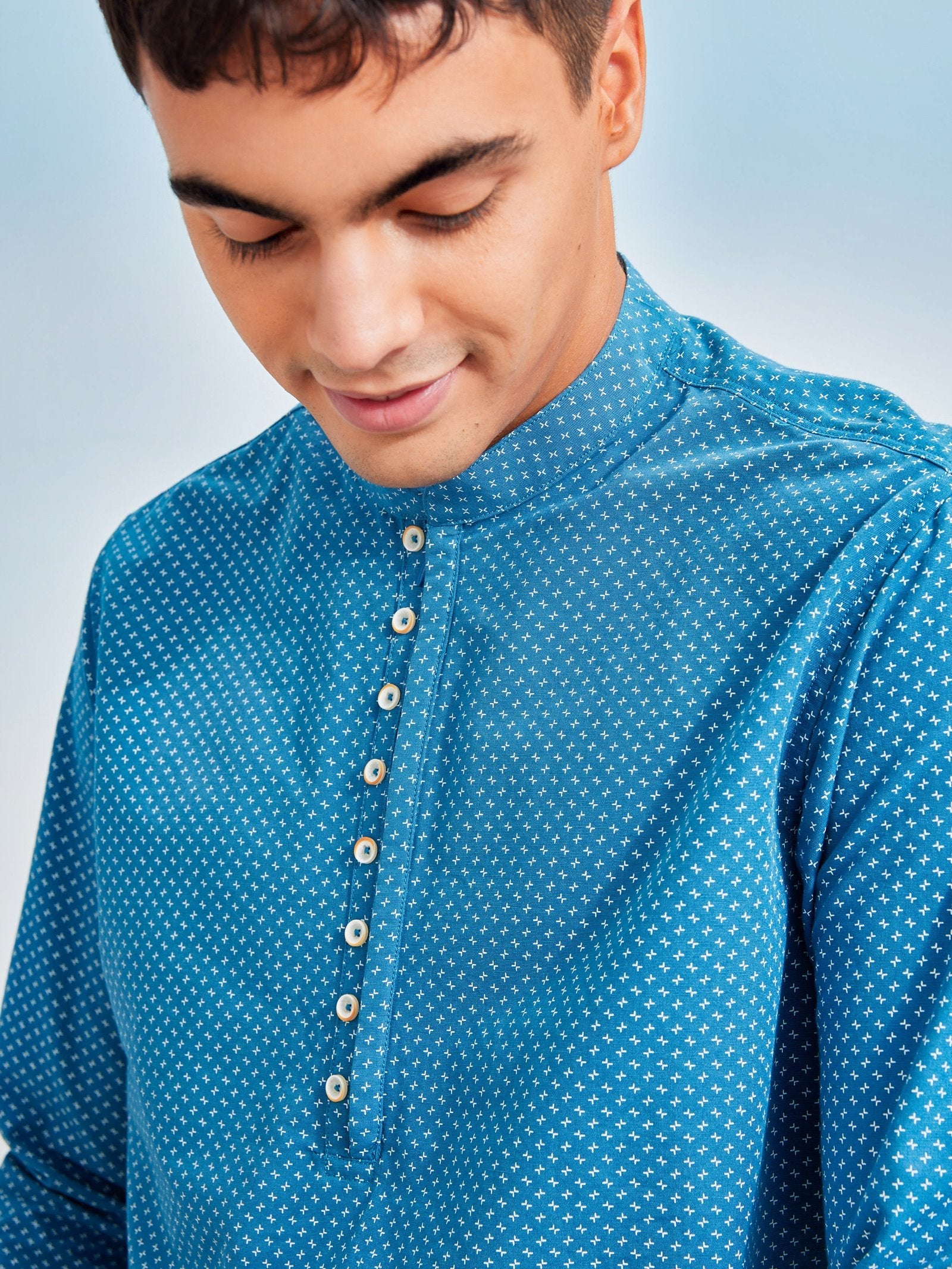 Blue Printed Kurta