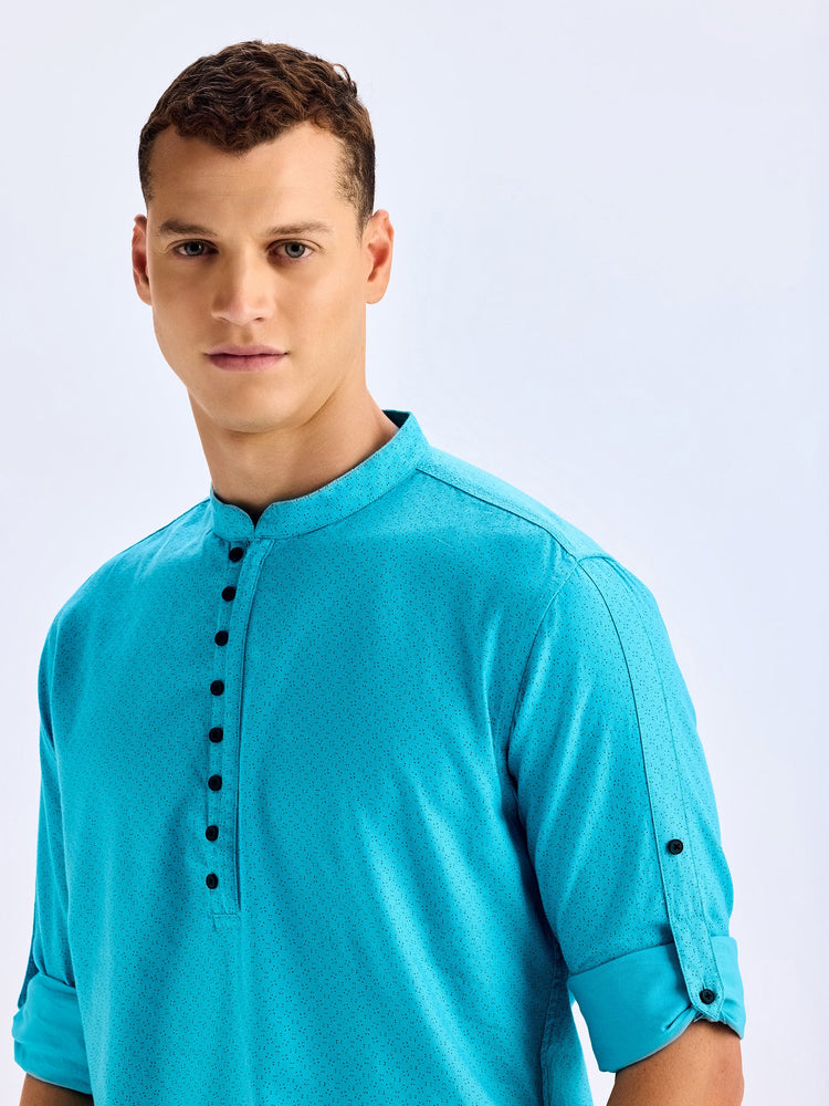 Blue Printed Kurta