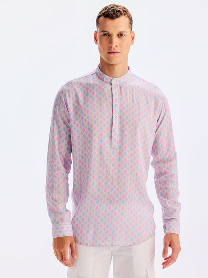 Pink Printed Kurta