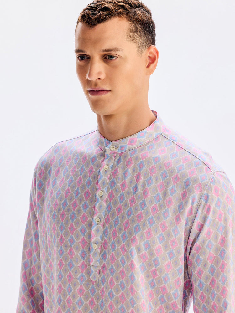 Pink Printed Kurta