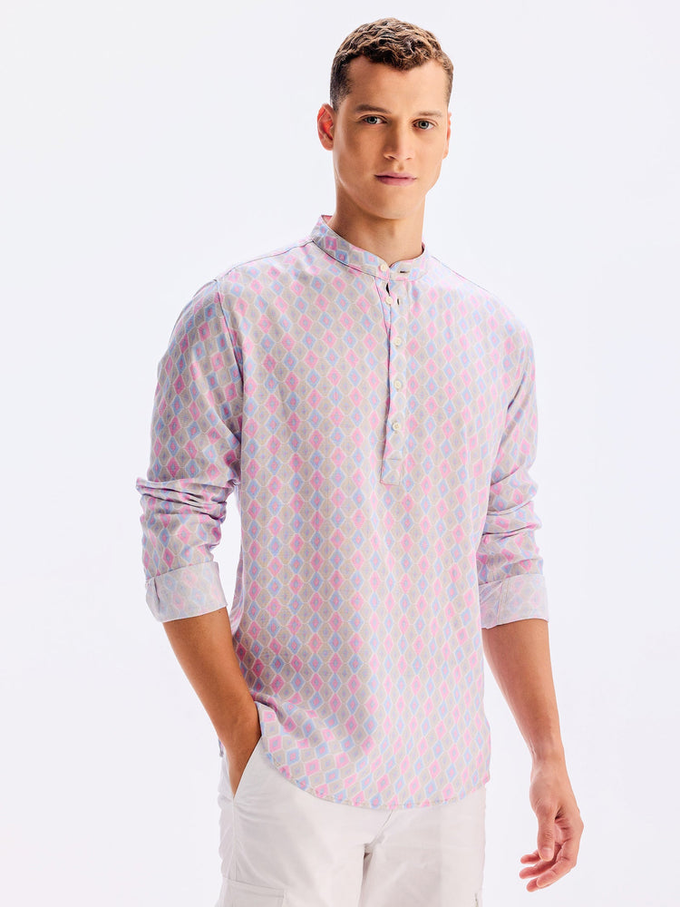 Pink Printed Kurta