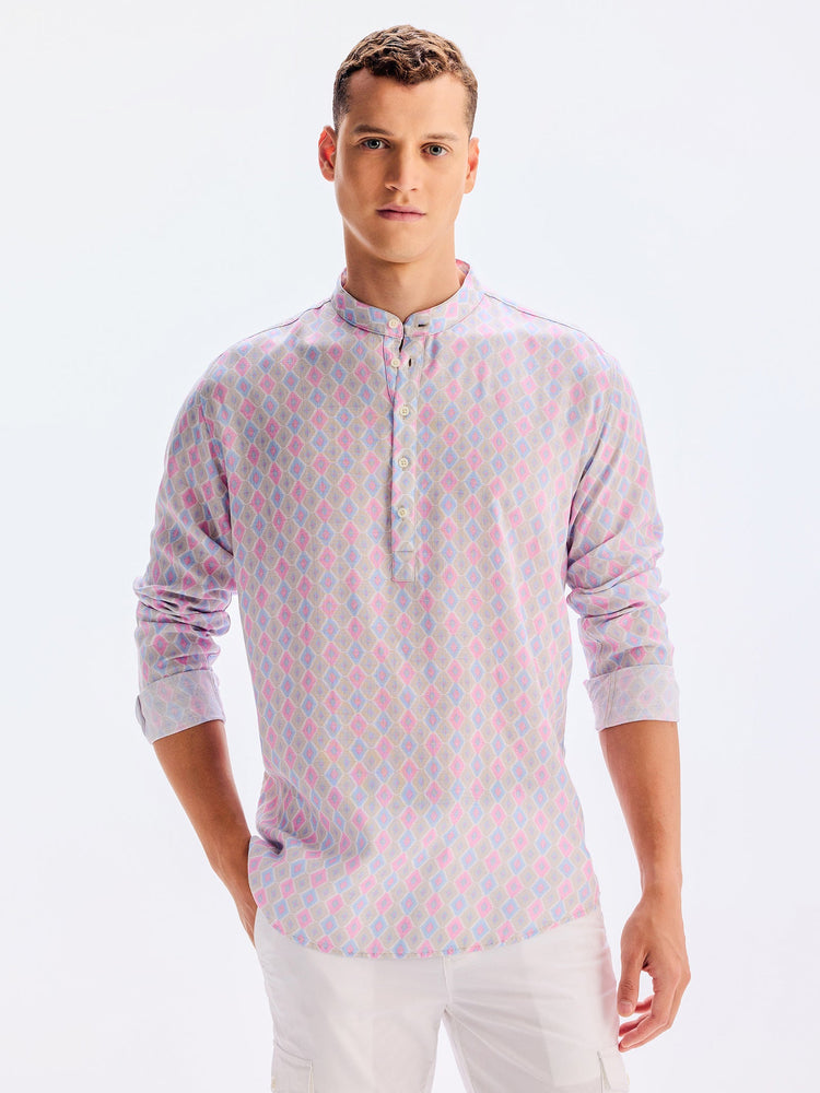 Pink Printed Kurta