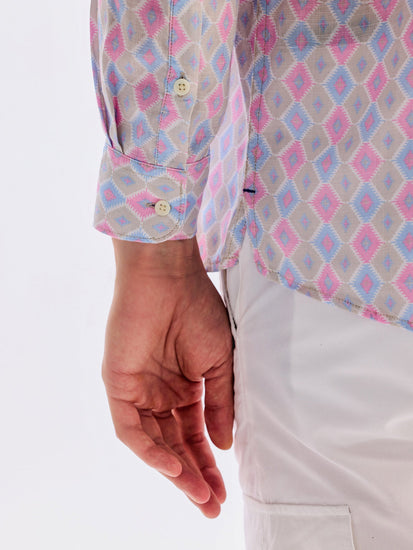 Pink Printed Kurta