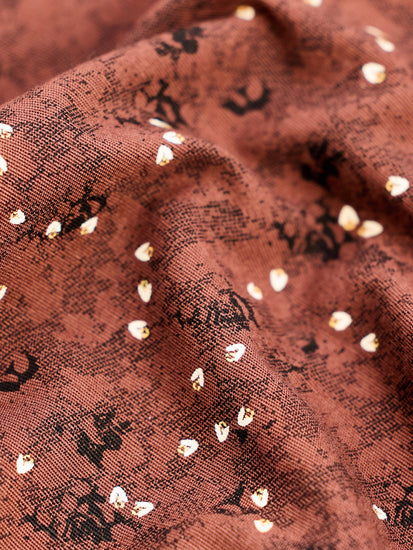 Brown Printed Kurta