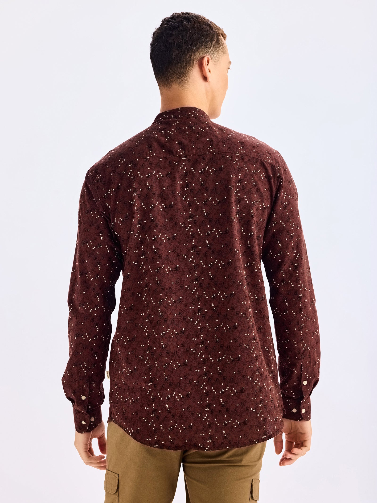 Brown Printed Kurta