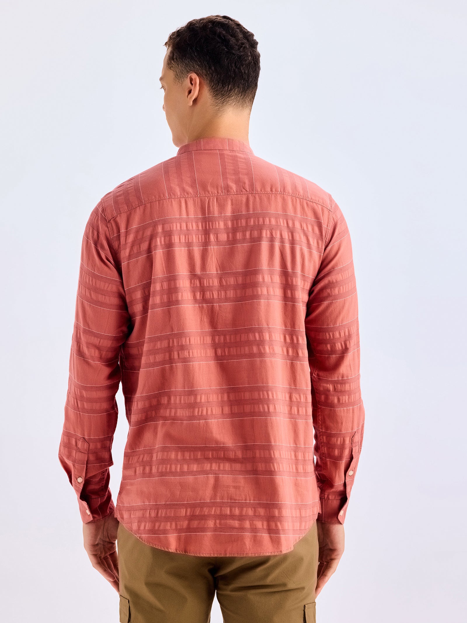 Pink Striped Kurta