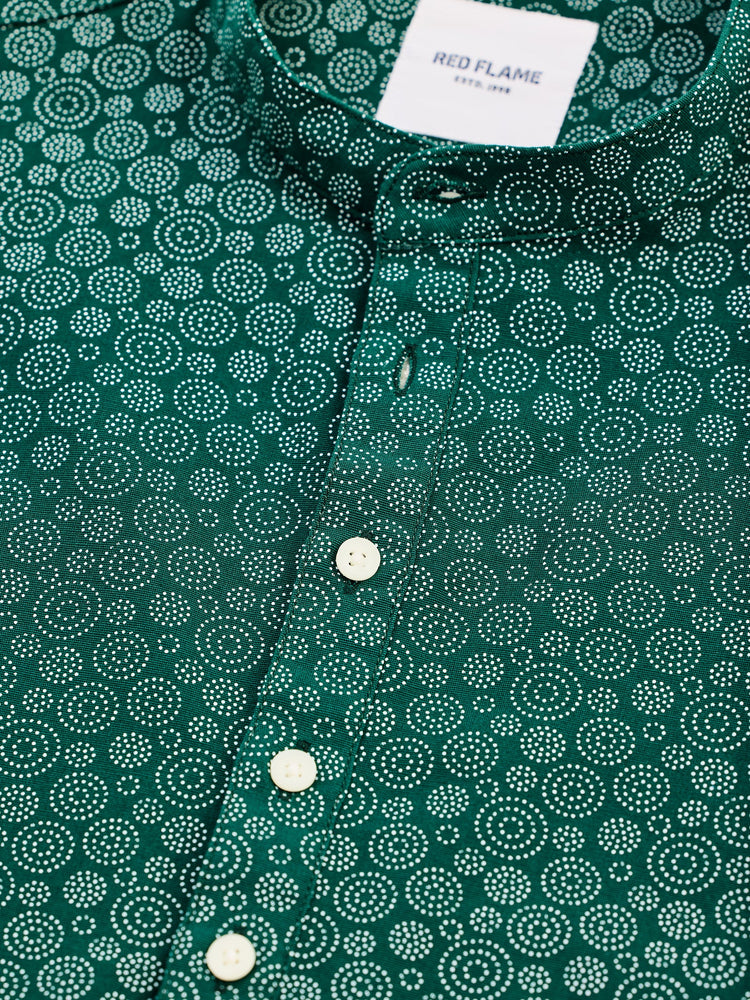 Green Printed Kurta