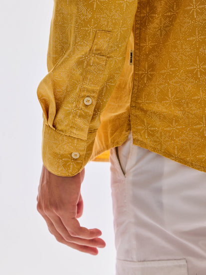 Yellow Printed Kurta