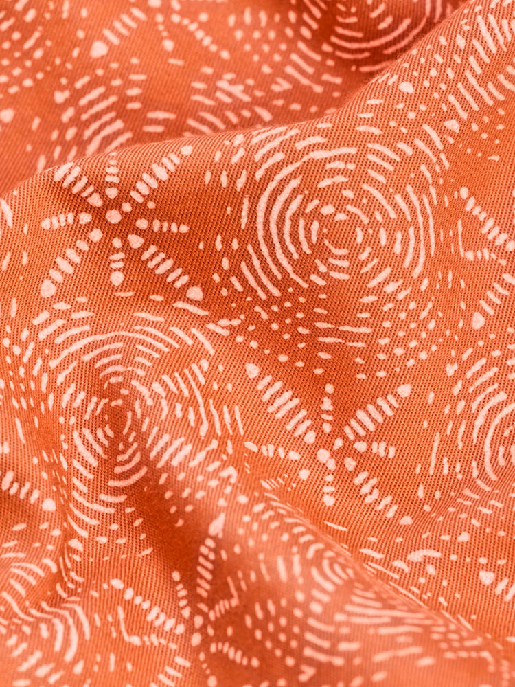 Orange Printed Kurta