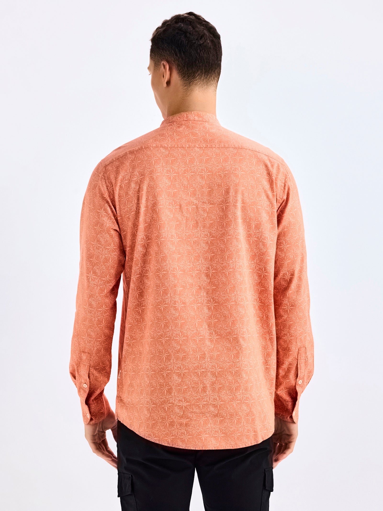 Orange Printed Kurta