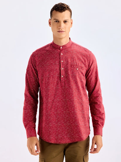 Pink Printed Kurta