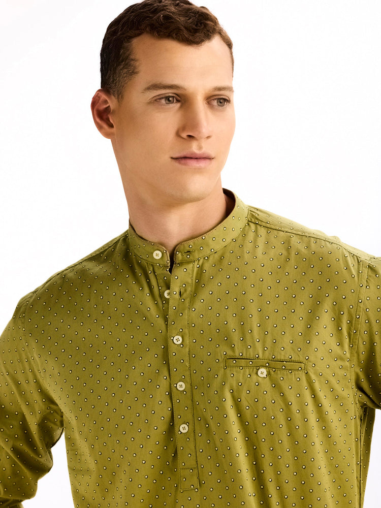 Green Printed Kurta