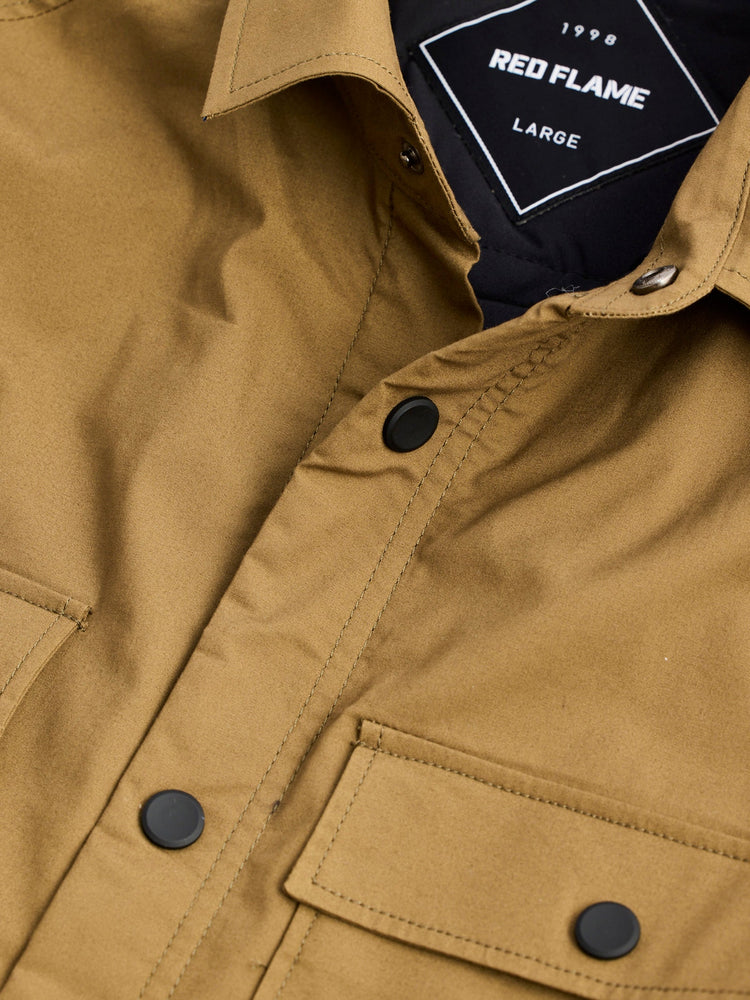 Khaki Solid Shacket