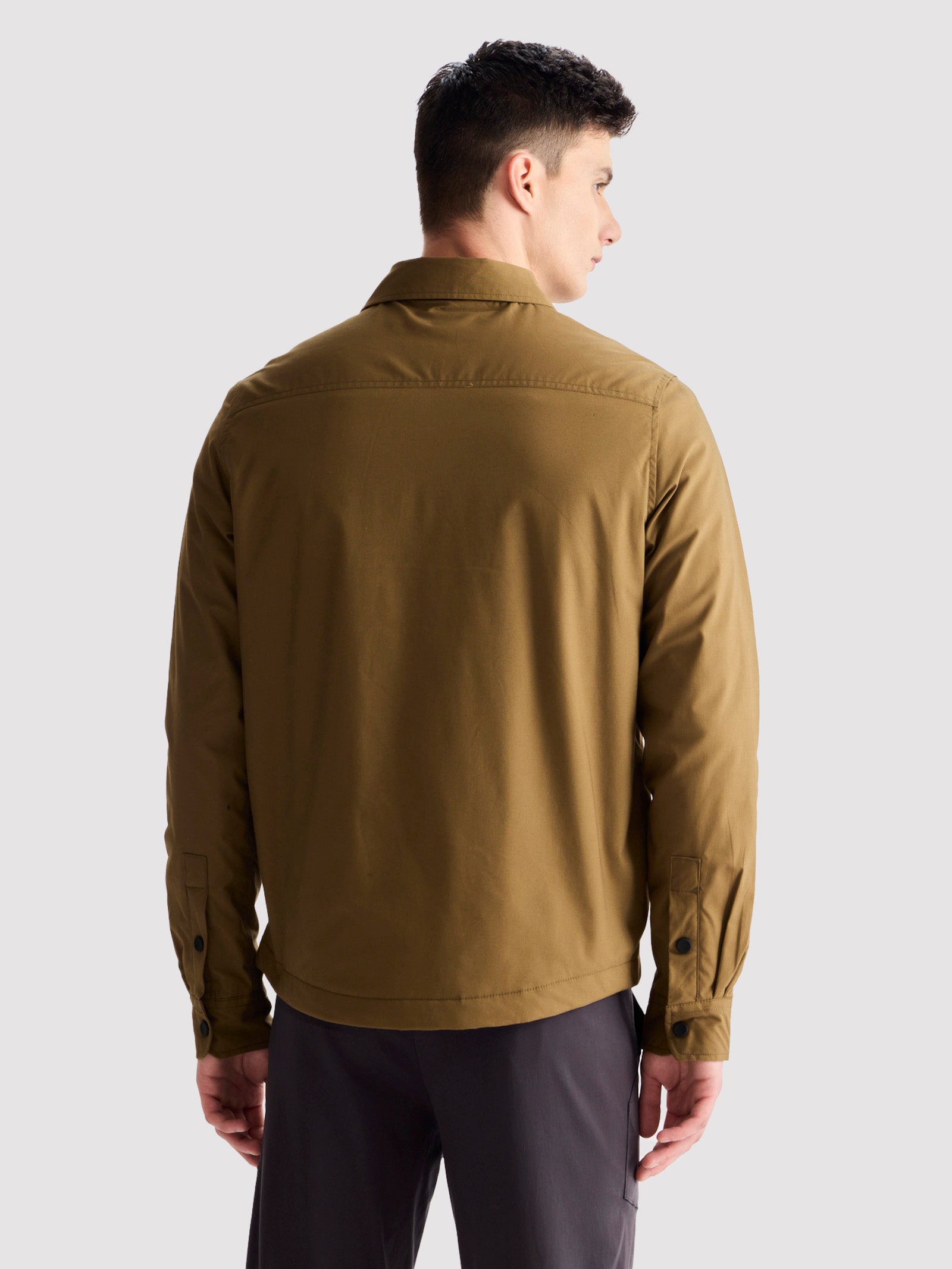 Khaki Solid Shacket