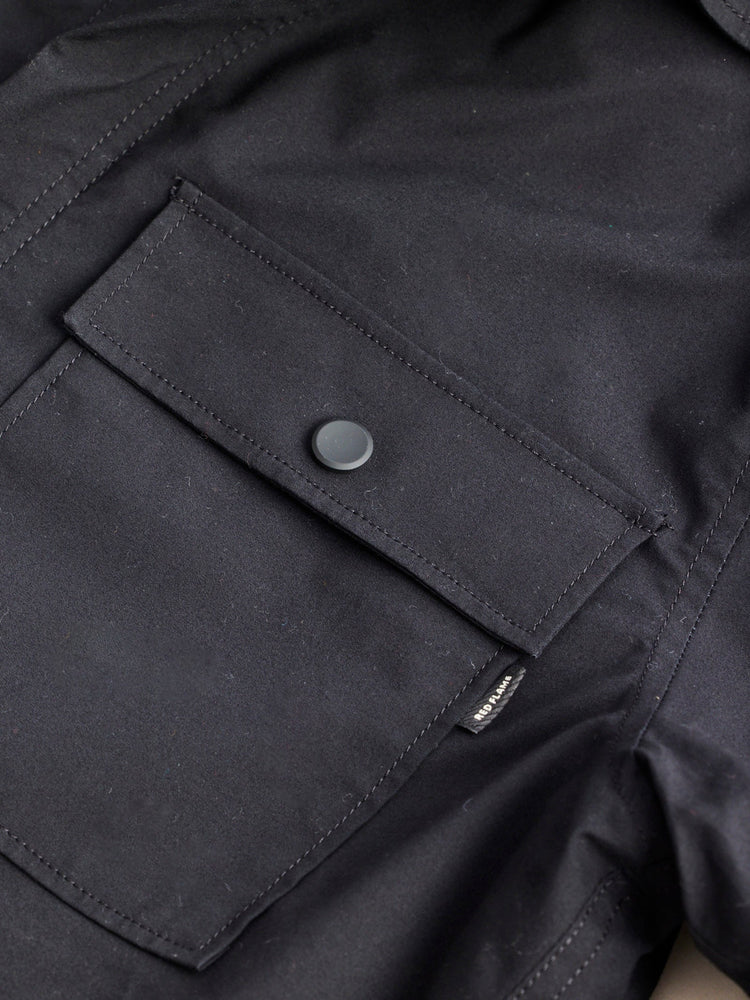 Black Solid Shacket