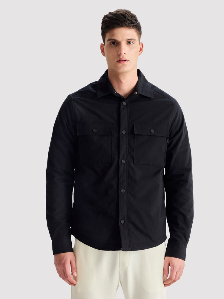 Black Solid Shacket