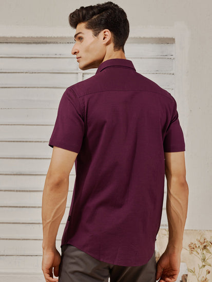 Purple Slub Twill Shirt