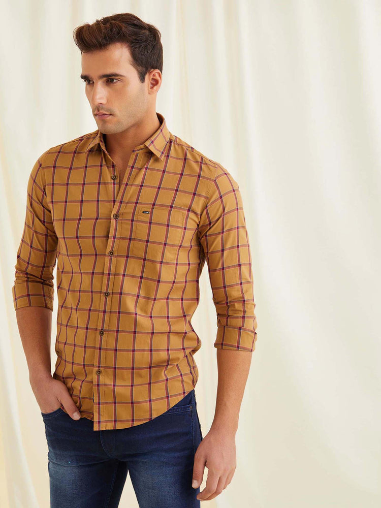 Khakhi Checked Shirt