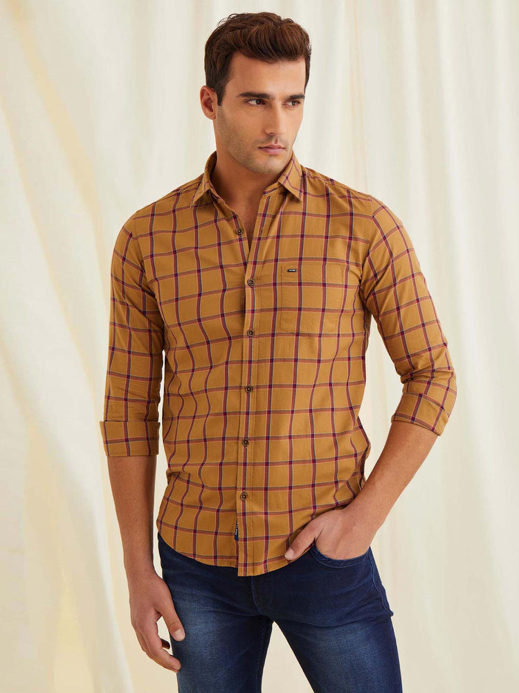 Khakhi Checked Shirt