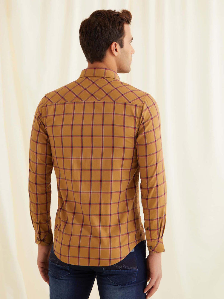 Khakhi Checked Shirt