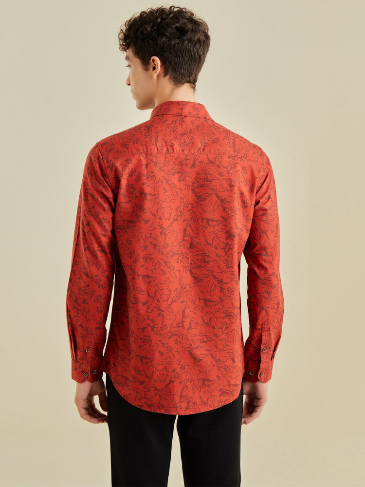 Red Printed Shirt