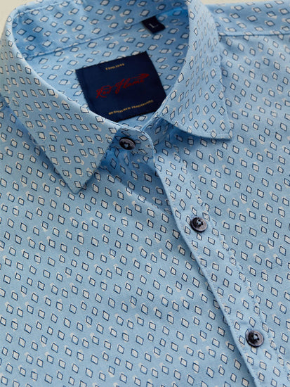 Blue Printed Shirt