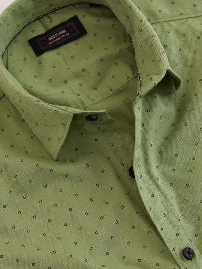 Green Printed Shirt