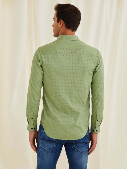 Green Printed Shirt