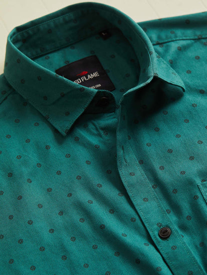 Green Printed Shirt