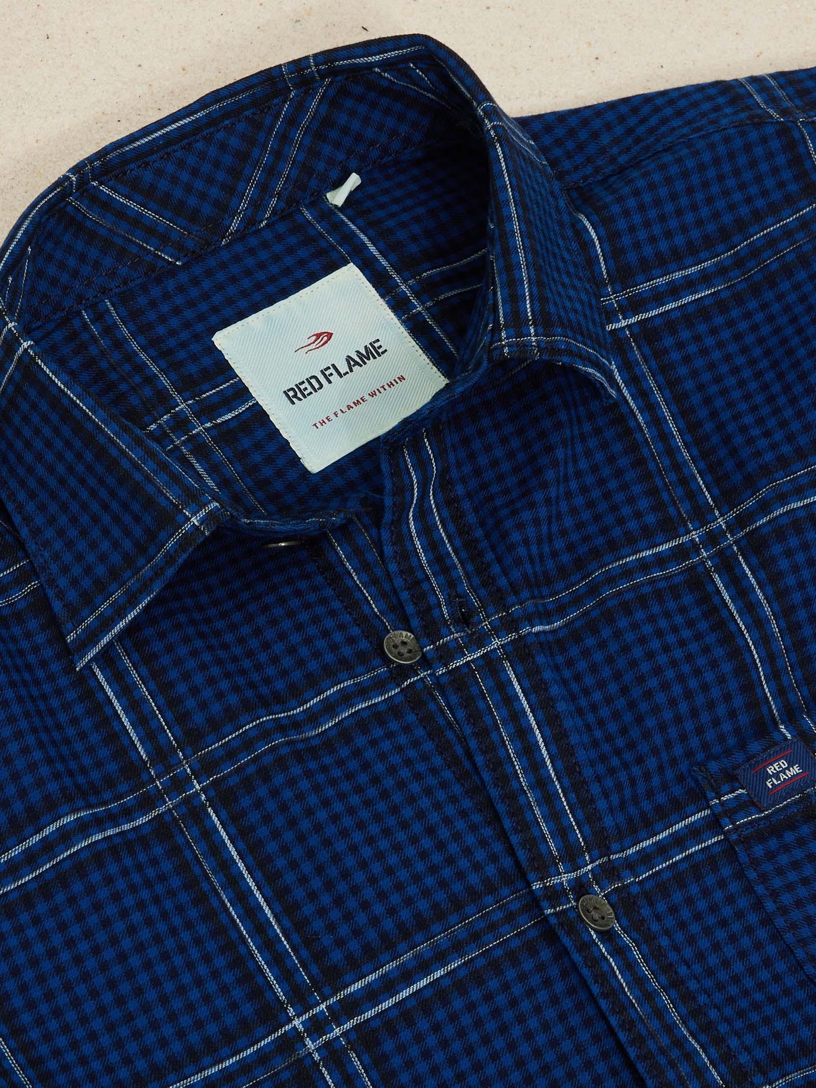 Navy Checked Shirt